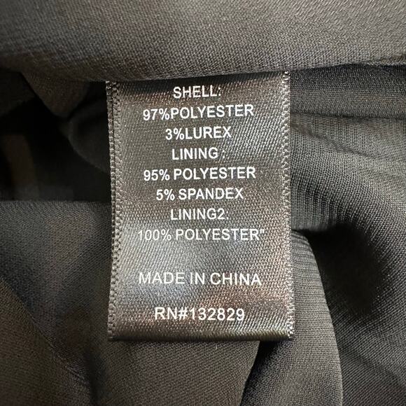 NWT Revolve NBD Anya Mini Dress | Black Silver Metallic | SZ XXS - Picture 11 of 12